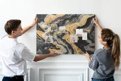 Printed Cork Board Gold marble