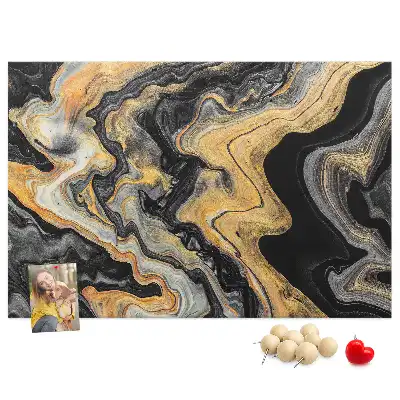 Printed Cork Board Gold marble