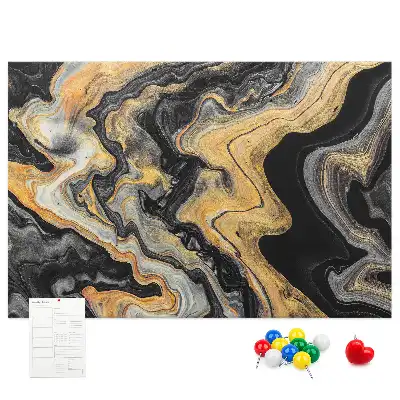 Printed Cork Board Gold marble