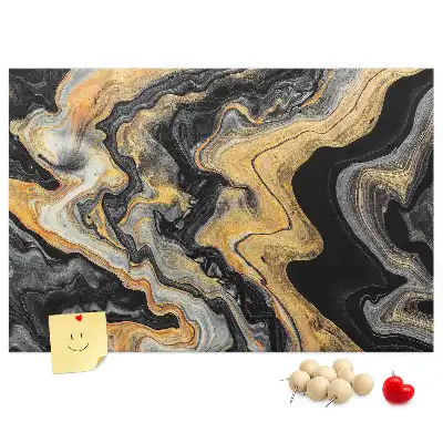 Printed Gold Marble Cork Board