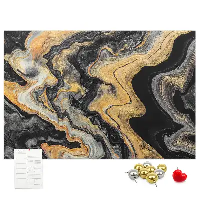 Printed Cork Board Gold marble