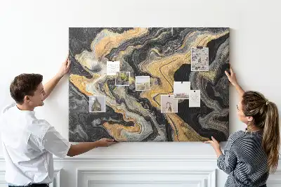Printed Cork Board Gold marble