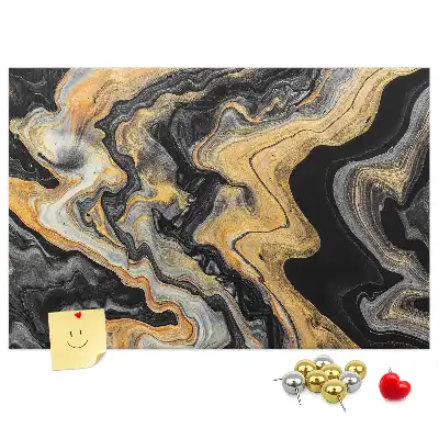 Printed Gold Marble Cork Board