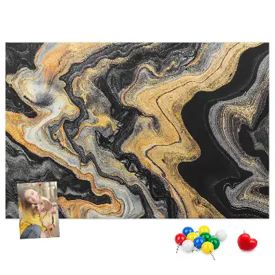 Printed Cork Board Gold marble