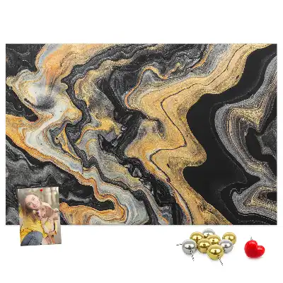 Printed Gold Marble Cork Board