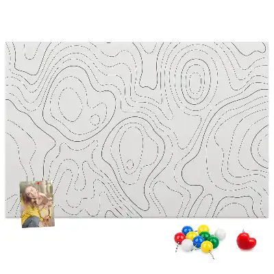 Abstract Splashes Printed Cork Memo Board