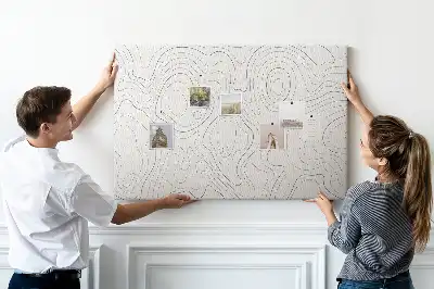 Abstract Splashes Printed Cork Memo Board