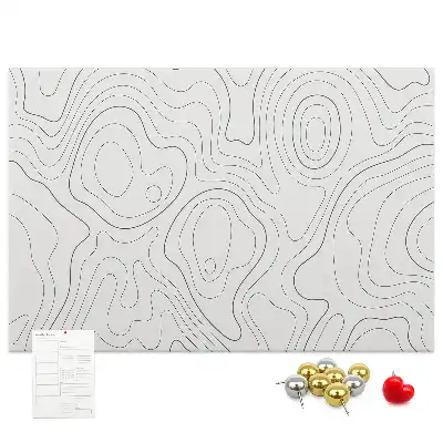Abstract Splashes Printed Cork Memo Board
