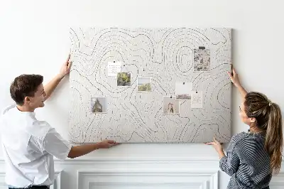 Abstract Splashes Printed Cork Memo Board