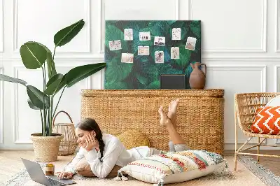 Nature leaves cork memo board