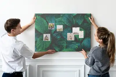 Nature leaves cork memo board