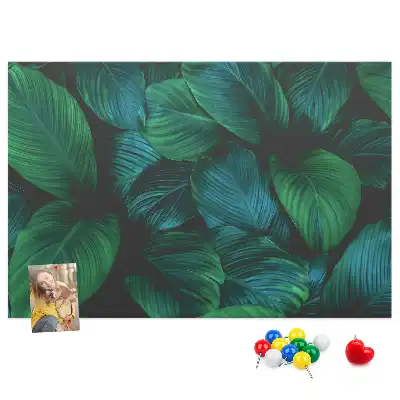 Nature leaves cork memo board