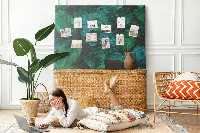 Nature leaves cork memo board