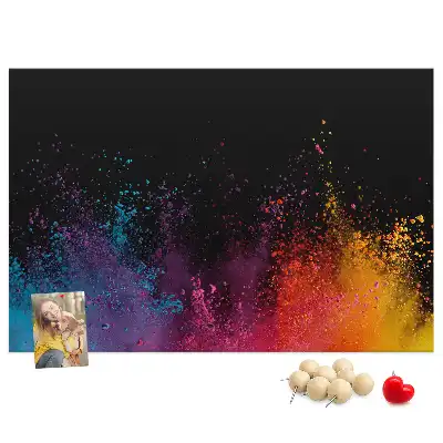 Color Explosion Printed Cork Board