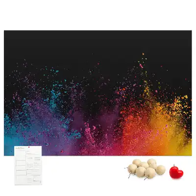 Color Explosion Printed Cork Board