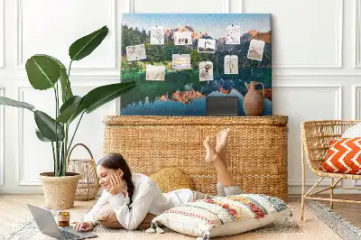 Lake landscape cork memo board
