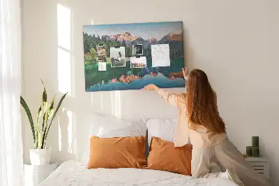Lake landscape cork memo board