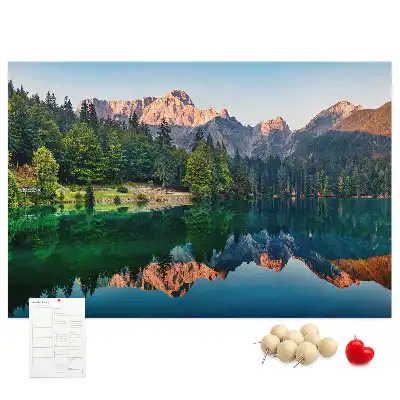 Lake landscape cork memo board
