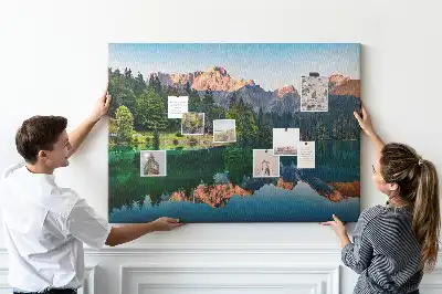 Lake landscape cork memo board