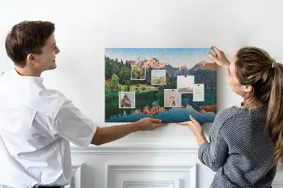 Lake landscape cork memo board