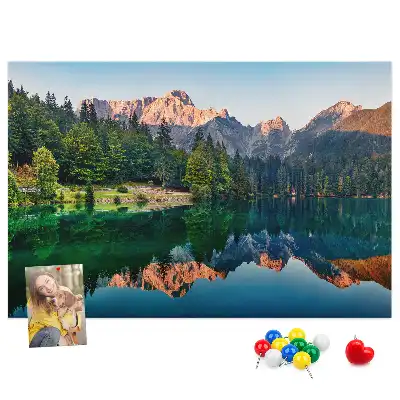 Lake landscape cork memo board