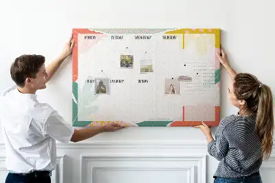 Printed Cork Board Weekly Planner