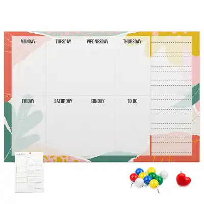 Printed Cork Board Weekly Planner