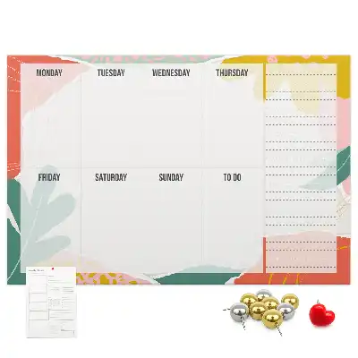 Printed Cork Board Weekly Planner