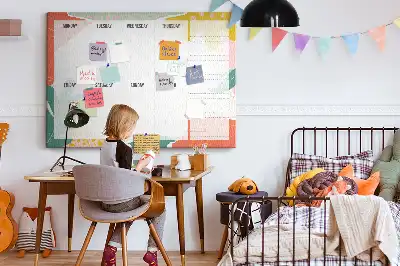 Printed Cork Board Weekly Planner