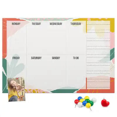 Printed Cork Board Weekly Planner