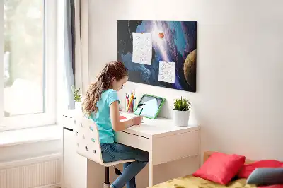 Printed Cork Memo Board in Great Galaxy Design