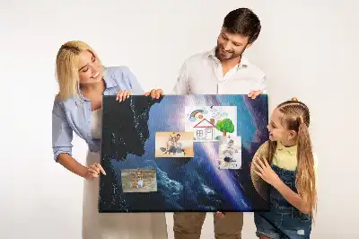 Printed Cork Memo Board in Great Galaxy Design