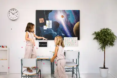Printed Cork Memo Board in Great Galaxy Design