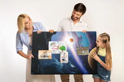 Printed Cork Memo Board in Great Galaxy Design