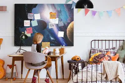Printed Cork Memo Board in Great Galaxy Design
