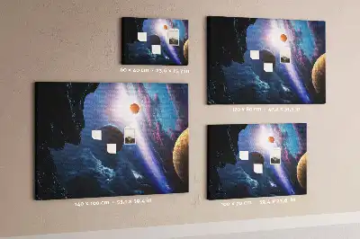 Printed Cork Memo Board in Great Galaxy Design