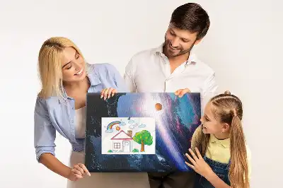 Printed Cork Memo Board in Great Galaxy Design