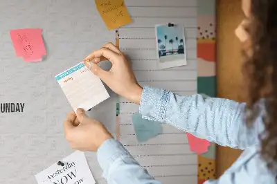 Retro Printed Cork Weekly Planner Board