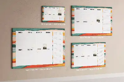 Retro Printed Cork Weekly Planner Board
