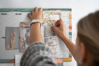 Retro Printed Cork Weekly Planner Board