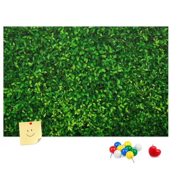 Hedge Leaves Printed Cork Memo Board