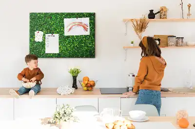 Hedge Leaves Printed Cork Memo Board