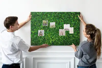 Hedge Leaves Printed Cork Memo Board