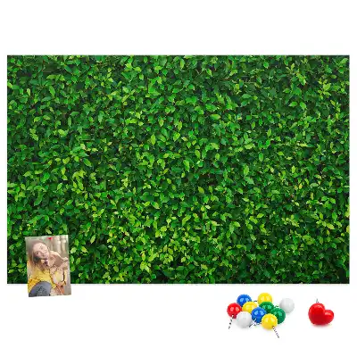 Hedge Leaves Printed Cork Memo Board