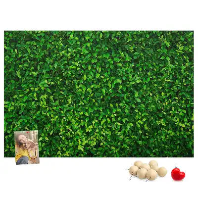 Hedge Leaves Printed Cork Memo Board