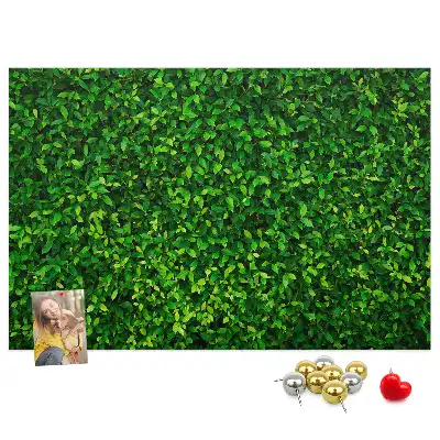 Hedge Leaves Printed Cork Memo Board