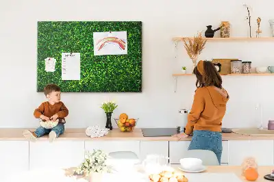 Hedge Leaves Printed Cork Memo Board