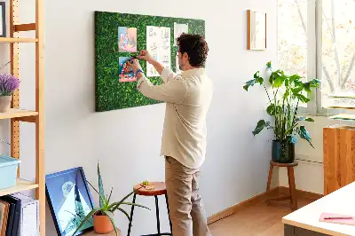 Hedge Leaves Printed Cork Memo Board