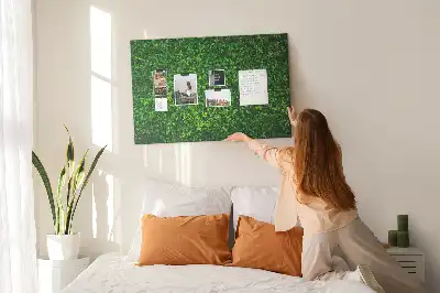 Hedge Leaves Printed Cork Memo Board