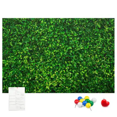 Hedge Leaves Printed Cork Memo Board